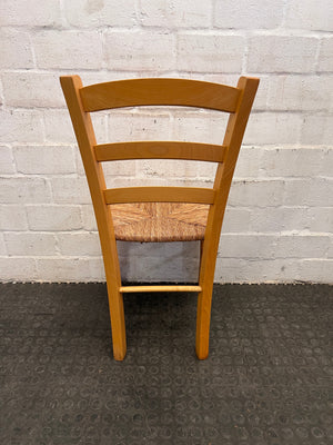 Wooden Dining Chair with Woven Seat