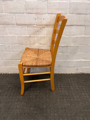Wooden Dining Chair with Woven Seat