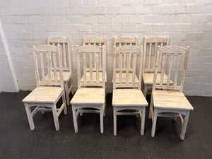 White Solid Wooden Dining Chairs - PRICE DROP