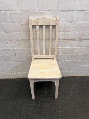 White Solid Wooden Dining Chairs