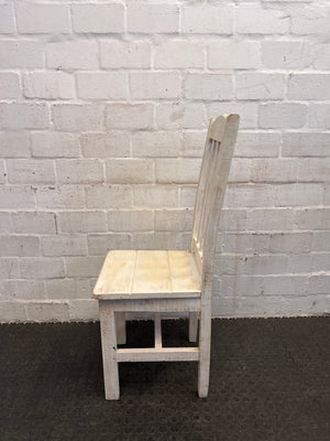 White Solid Wooden Dining Chairs - PRICE DROP