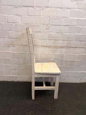 White Solid Wooden Dining Chairs - PRICE DROP