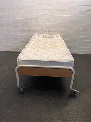 Hospital 3/4  Bed with Cloud 9 Mattress on Wheels (Spring Loose Mattress)