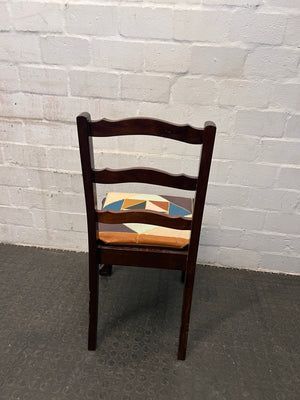 Colour Blocked Wooden Dining Chair - PRICE DROP
