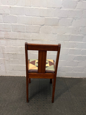 Colour Blocked Wooden Dining Chair (One Slat) - PRICE DROP