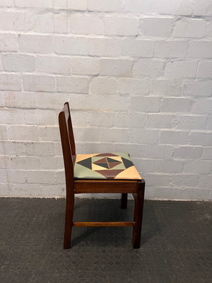 Colour Blocked Wooden Dining Chair (One Slat) - PRICE DROP