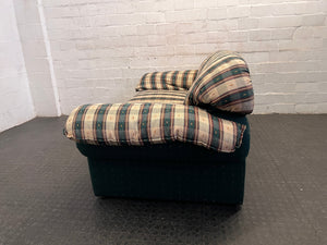 Green Plaid Two Seater Couch