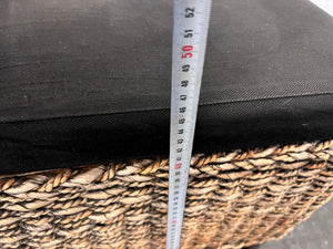 Wicker Dining Chair with Black Cushioned Seat - PRICE DROP