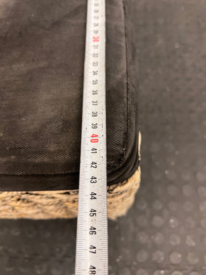 Wicker Dining Chair with Black Cushioned Seat (Slight Discolouration on Seat) - PRICE DROP