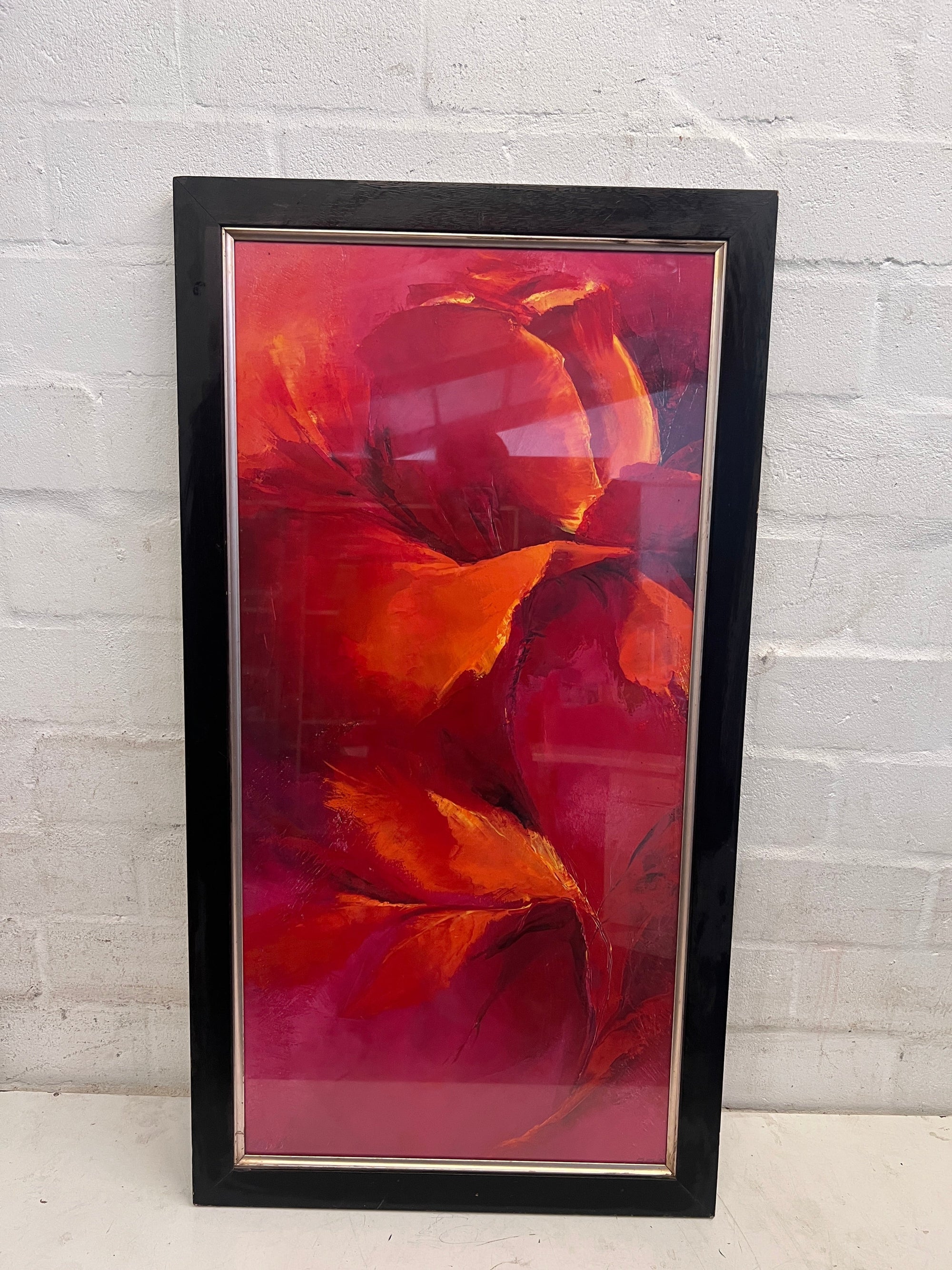 Red and Orange Abstract Wall Art