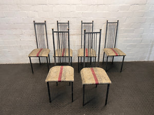 Steel Framed Dining Chair (Worn Seat) - PRICE DROP