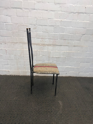 Steel Framed Dining Chair (Worn Seat) - PRICE DROP