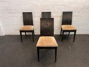 Wooden Suede Seat Dining Chair - PRICE DROP