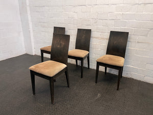 Wooden Suede Seat Dining Chair - PRICE DROP