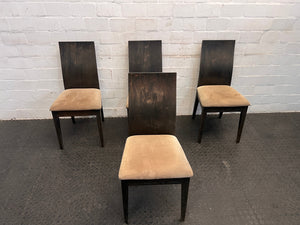 Wooden Suede Seat Dining Chair - PRICE DROP