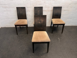 Wooden Suede Seat Dining Chair - PRICE DROP