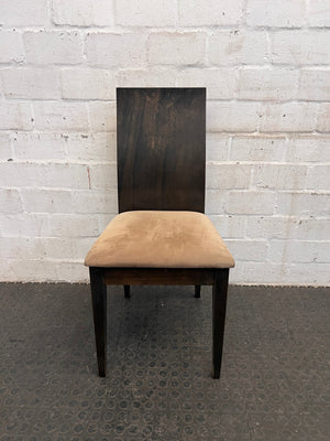 Wooden Suede Seat Dining Chair - PRICE DROP