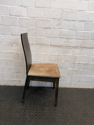 Wooden Suede Seat Dining Chair - PRICE DROP