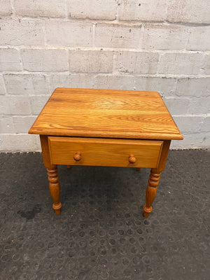 Wooden One Drawer Side Table