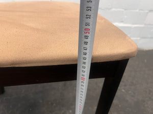 Darkwood Dining Chairs with Cream Seat - PRICE DROP - 2ndhandwarehouse.com