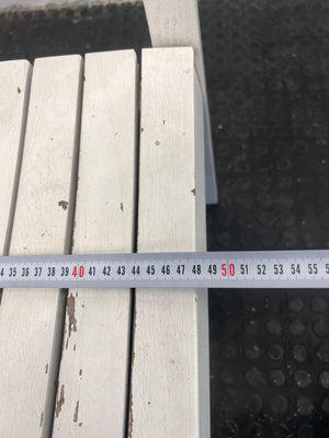 White Plastic Outdoor Armchairs (Natural Wear and Tear)