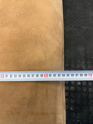 Tan Italian Suede Leather Ottoman - PRICE DROP