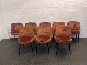 Modern Brown Suede Dining Chair