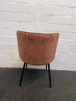 Modern Brown Suede Dining Chair