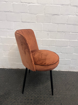 Modern Brown Suede Dining Chair