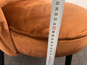 Modern Brown Suede Dining Chair