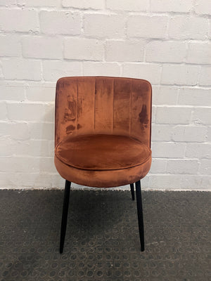 Modern Brown Suede Dining Chair