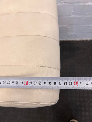 Cream Leather Bar Stool - PRICE DROP