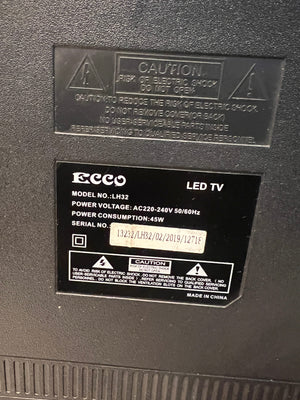 ECCO 32" LED HD TV LH32 - PRICE DROP