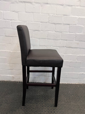 Brown Pleather Barstool - PRICE DROP