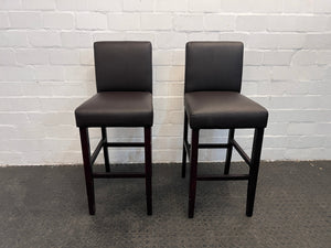Brown Pleather Barstool - PRICE DROP