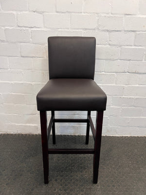 Brown Pleather Barstool - PRICE DROP