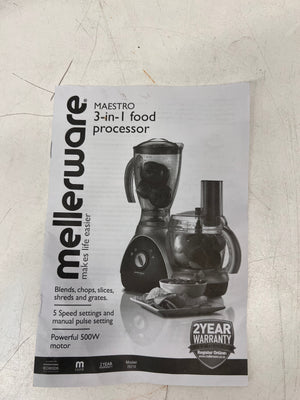 Mellerware Maestro 3 in 1 Food Processor