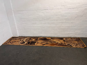 Brown Big Five Printed Passage Carpet - PRICE DROP