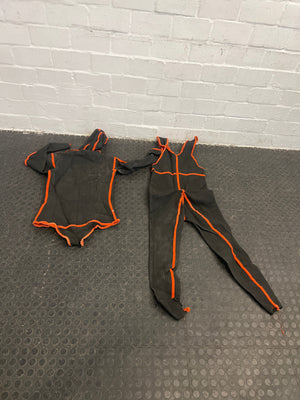 Salvas Black and Orange Wetsuit - 2ndhandwarehouse.com