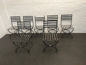 Iron Slatted Outdoor Chair (Some Rust)