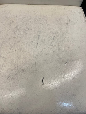 White Pleather Dining Chairs - PRICE DROP