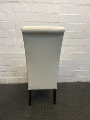 White Pleather Dining Chairs - PRICE DROP