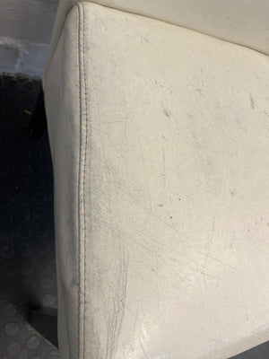 White Pleather Dining Chairs - PRICE DROP