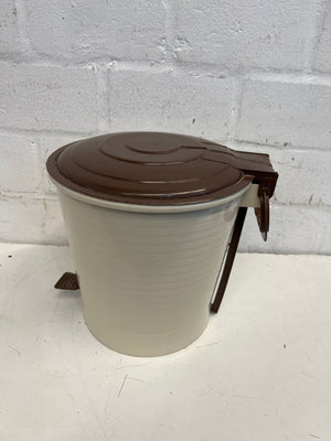 Cream and Brown Bin - 2ndhandwarehouse.com
