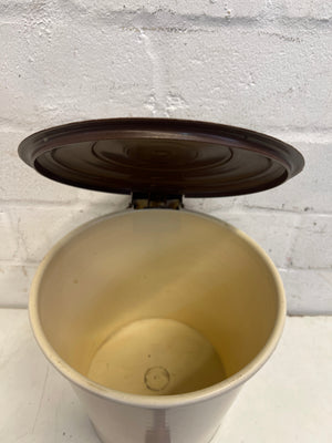 Cream and Brown Bin - 2ndhandwarehouse.com