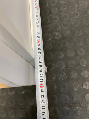 Wooden Display Shelf with White Steel Frame - REDUCED