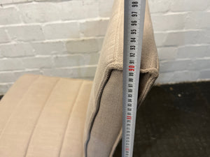 Coricraft Beige Upholstered Dining Chair with Wooden Legs - PRICE DROP