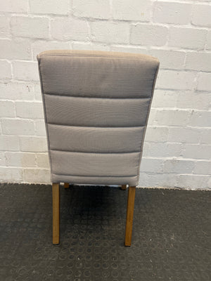 Coricraft Beige Upholstered Dining Chair with Wooden Legs - PRICE DROP