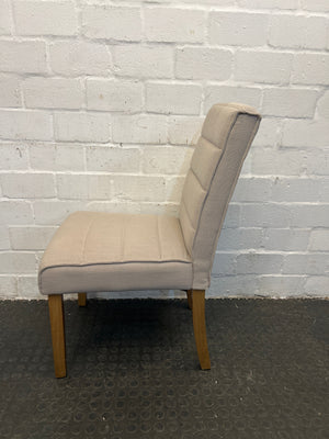 Coricraft Beige Upholstered Dining Chair with Wooden Legs - PRICE DROP