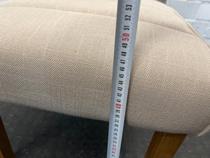 Coricraft Beige Upholstered Dining Chair with Wooden Legs - PRICE DROP